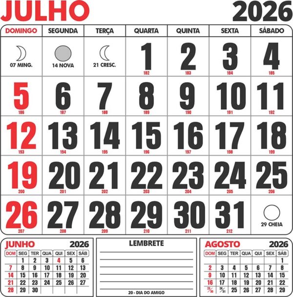 Calendário Folhinha 2026 para Parede Vetor CDR Corel - Image 7