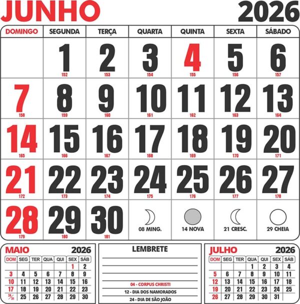 Calendário Folhinha 2026 para Parede Vetor CDR Corel - Image 6