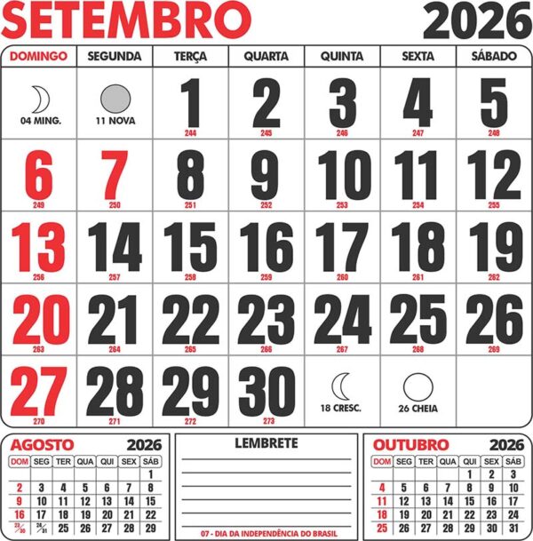 Calendário Folhinha 2026 para Parede Vetor CDR Corel - Image 9