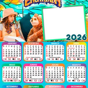 Calendário 2026 A Caverna Encantada PNG Arte Digital