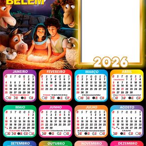 Calendário 2026 A Estrela de Belém PNG Arte Digital