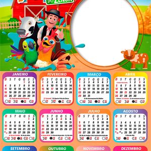 Calendário 2026 A Fazenda do Zenon PNG Arte Digital