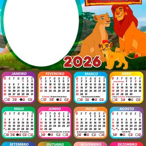 Calendário 2026 A Guarda do Leão PNG Arte Digital