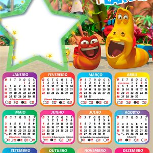 Calendário 2026 A Ilha das Larvas PNG Arte Digital
