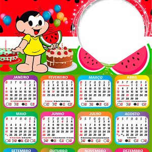 Calendário 2026 Aniversário Magali PNG Arte Digital