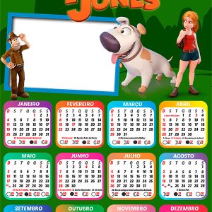 Calendário 2026 As Aventuras de Tadeo Jones PNG Arte Digital