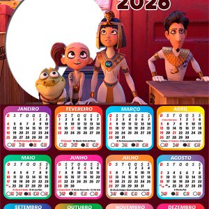 Calendário 2026 As Múmias e o Anel Perdido PNG Arte Digital