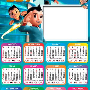 Calendário 2026 Astro Boy PNG Arte Digital
