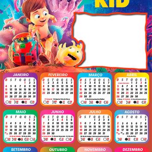 Calendário 2026 Astro Kid PNG Arte Digital