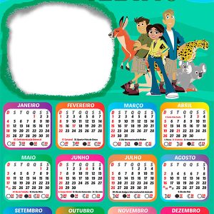 Calendário 2026 Aventuras com os Kratts PNG Arte Digital
