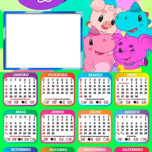 Calendário 2026 BabyTube PNG Arte Digital