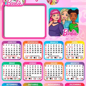 Calendário 2026 Barbie Life PNG Arte Digital