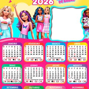 Calendário 2026 Barbie Skipper e a Grande Aventura de Babás