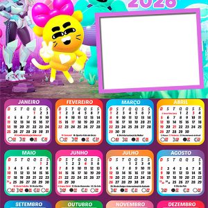 Calendário 2026 Battle Kitty PNG Arte Digital