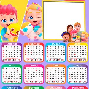 Calendário 2026 Bebefinn PNG Arte Digital