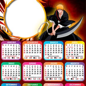 Calendário 2026 Bleach PNG Arte Digital