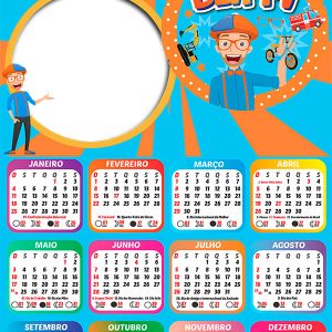 Calendário 2026 Blippi PNG Arte Digital