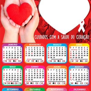 Calendário 2026 Campanha Setembro Vermelho PNG Arte Digital