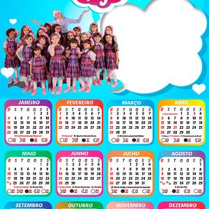 Calendário 2026 Carinha de Anjo PNG Arte Digital