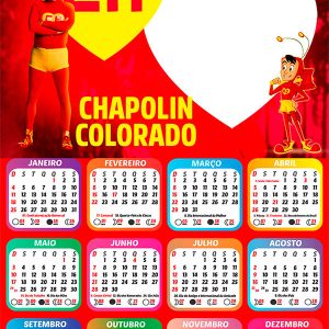 Calendário 2026 Chapolin Colorado PNG Arte Digital