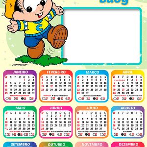 Calendário 2026 Chico Bento Baby PNG Arte Digital