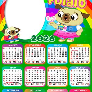 Calendário 2026 Chip e Potato PNG Arte Digital