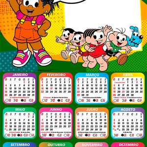 Calendário 2026 Consciência Negra Turma da Mônica Arte Digital