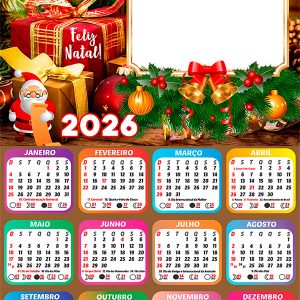 Calendário 2026 Data que une a todo mundo PNG Arte Digital