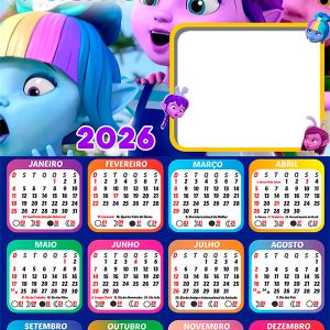 Calendário 2026 Diário das Fadas PNG Arte Digital