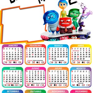 Calendário 2026 Divertidamente 2 PNG Arte Digital