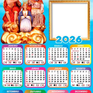 Calendário 2026 Divino Pai Eterno PNG Arte Digital