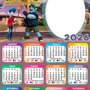 Calendário 2026 Dois Irmãos PNG Arte Digital