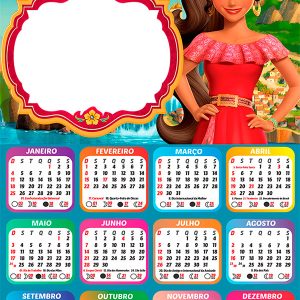 Calendário 2026 Elena de Avalor PNG Arte Digital