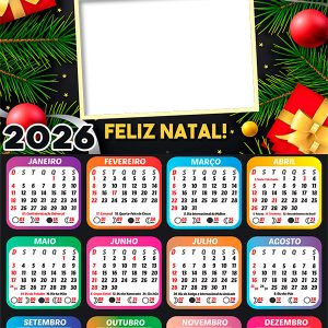 Calendário 2026 Encha de Paz Todos os Corações Arte Digital