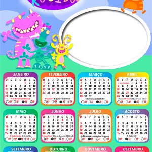 Calendário 2026 Escola dos Rugidos PNG Arte Digital