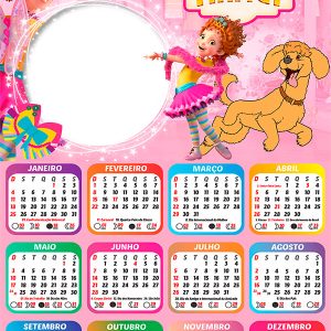 Calendário 2026 Fancy Nancy Clancy PNG Arte Digital