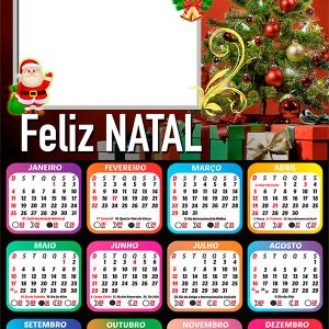 Calendário 2026 Feliz Natal Celebrando o que há de melhor Arte