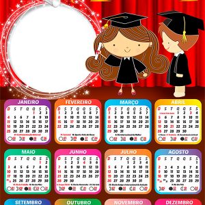 Calendário 2026 Formando PNG Arte Digital