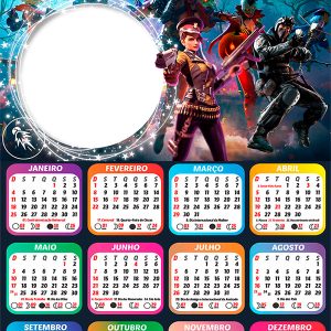 Calendário 2026 Free Fire PNG Arte Digital