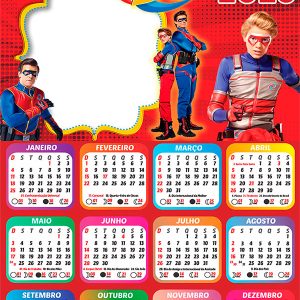 Calendário 2026 Henry Danger PNG Arte Digital