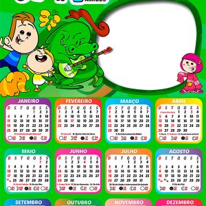 Calendário 2026 Jacarelvis e Amigos PNG Arte Digital