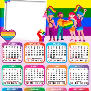 Calendário 2026 LGBT PNG Arte Digital