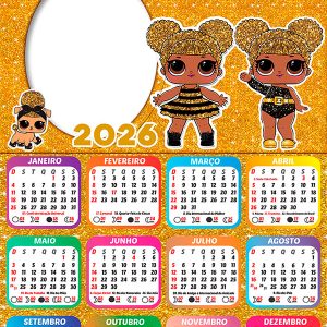 Calendário 2026 LOL Queen Bee PNG Arte Digital