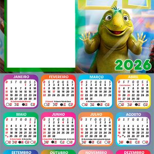 Calendário 2026 Leo PNG Arte