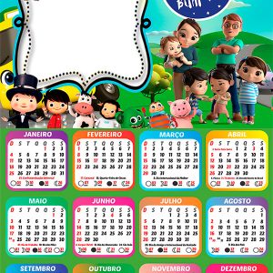 Calendário 2026 Little Baby Bum PNG Arte Digital