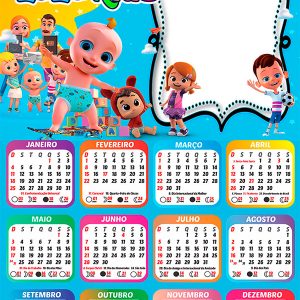 Calendário 2026 Loo Loo Kids PNG Arte Digital