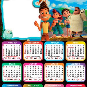 Calendário 2026 Luca Personagens PNG Arte Digital