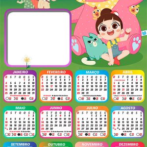 Calendário 2026 Luo Bao Bei PNG Arte Digital