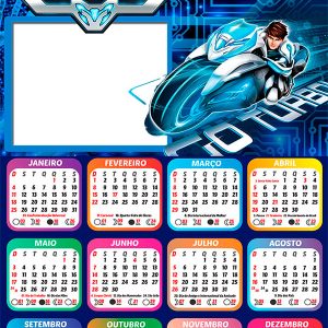 Calendário 2026 Max Steel PNG Arte Digital