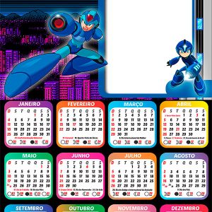 Calendário 2026 Megaman PNG Arte Digital